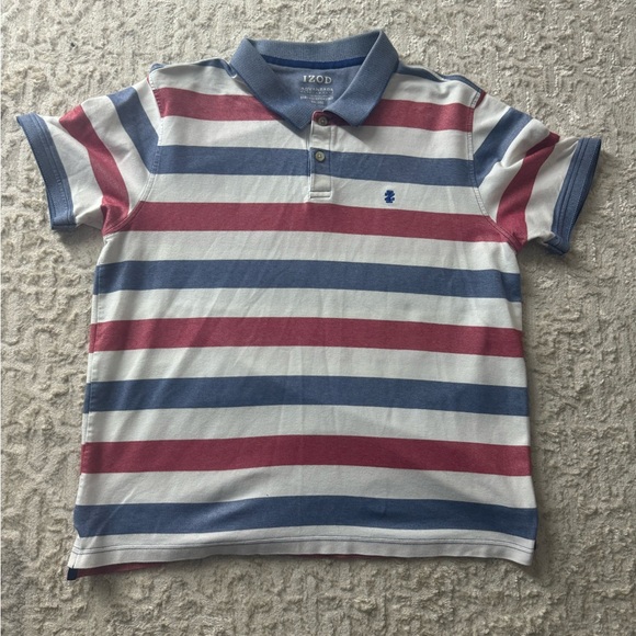 Izod Other - Izod Kids Polo Shirt - Red, Blue, White Stripes
